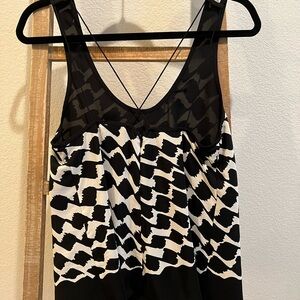 10 Crosby Derek Lam Black and White Graphic Camisole